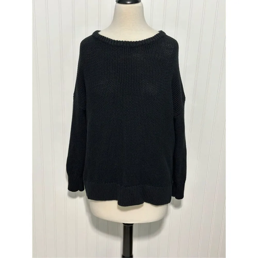 Old Navy Women's Long Sleeve Tunic Length Pullover‎ Sweater Black Size Large - Image 9