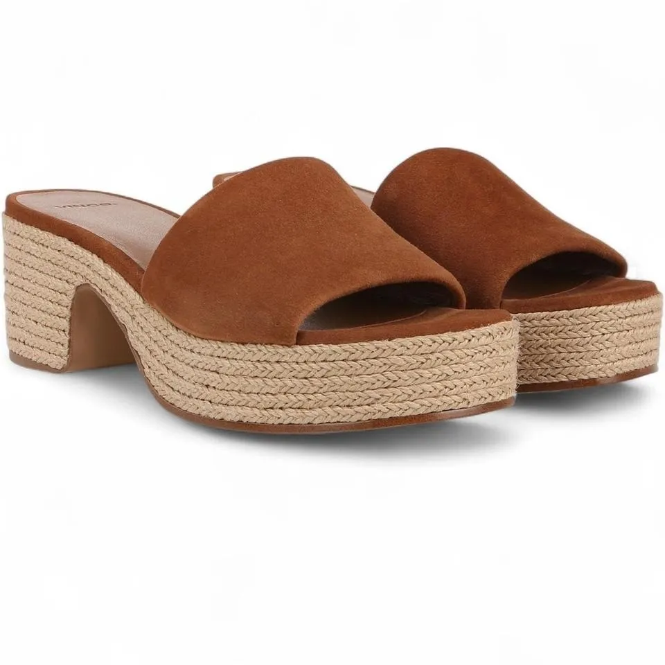 Vince Platform Brown Suede Sandals - Image 5