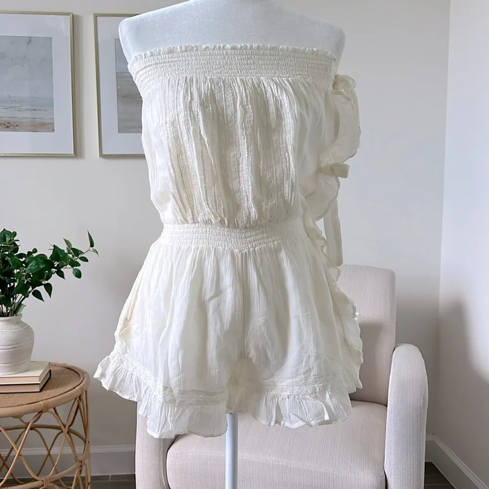 NWOT Free People Feelin' Fancy Convertible Romper Ivory XS - Image 2