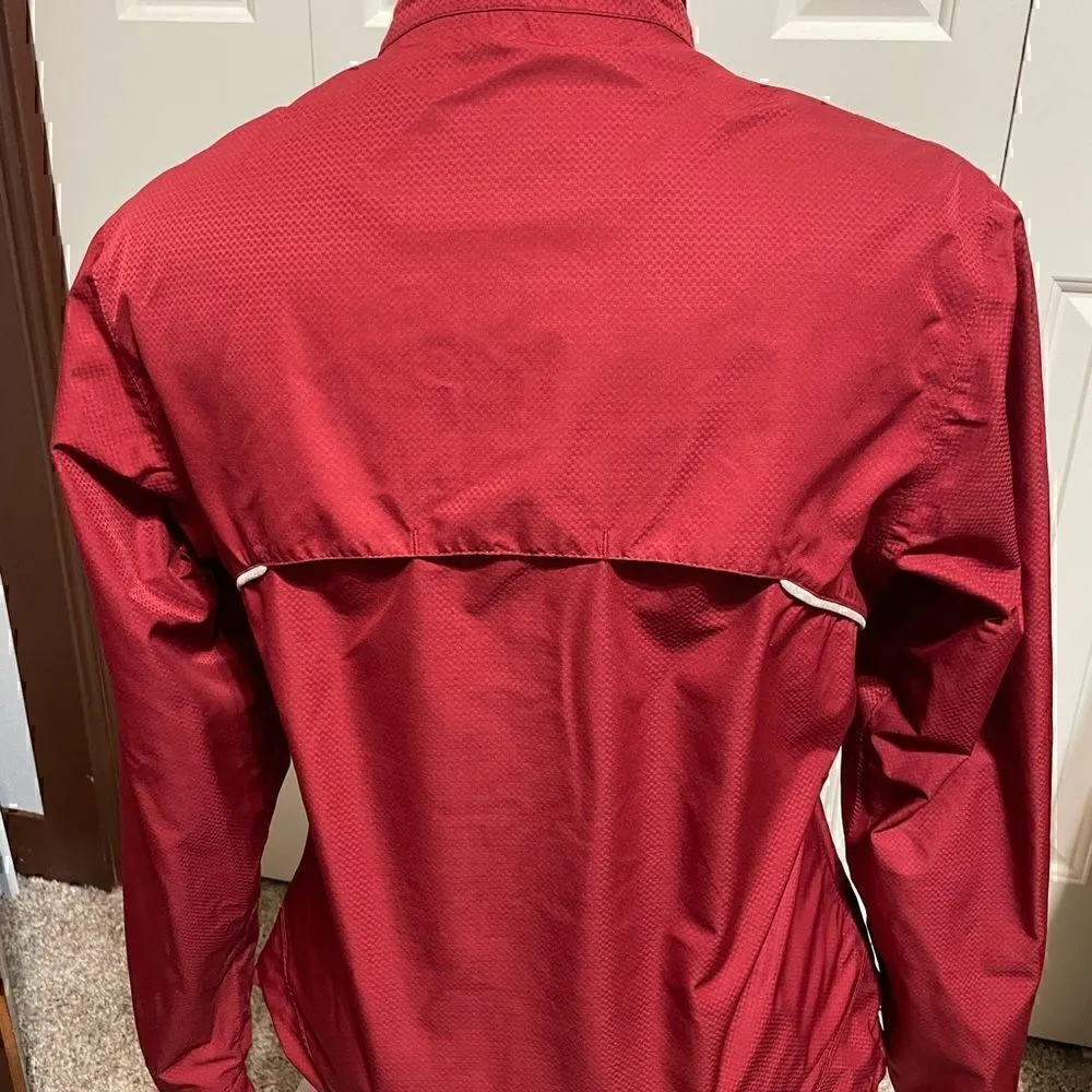ASICS Womens Small Red Full ZIP Light Jacket - Image 3