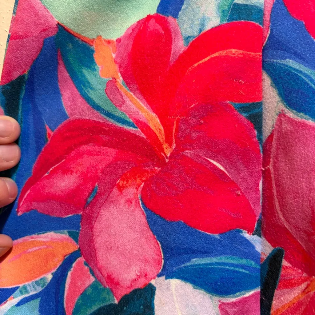 Show Me Your Mumu Eden Midi Dress Hibiscus Punch Tropical Floral - Image 15