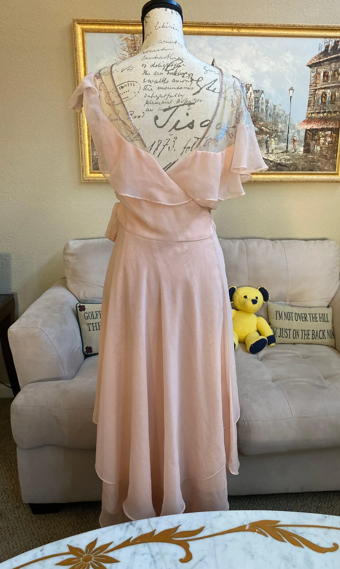 Peach Long Dress Pink - Image 2