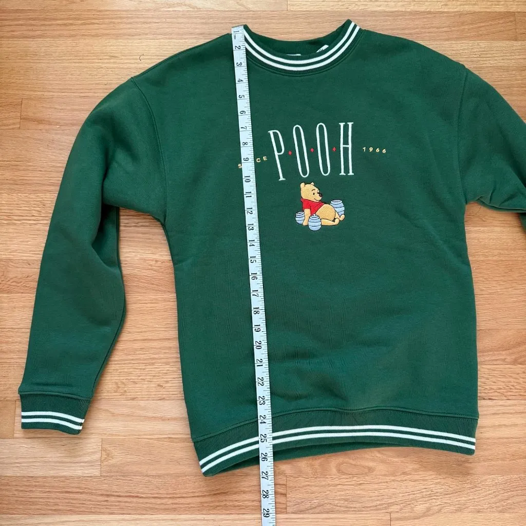 NEW Disney Parks Winnie the Pooh Green Pullover Sweater Adult Sz XS - Image 8
