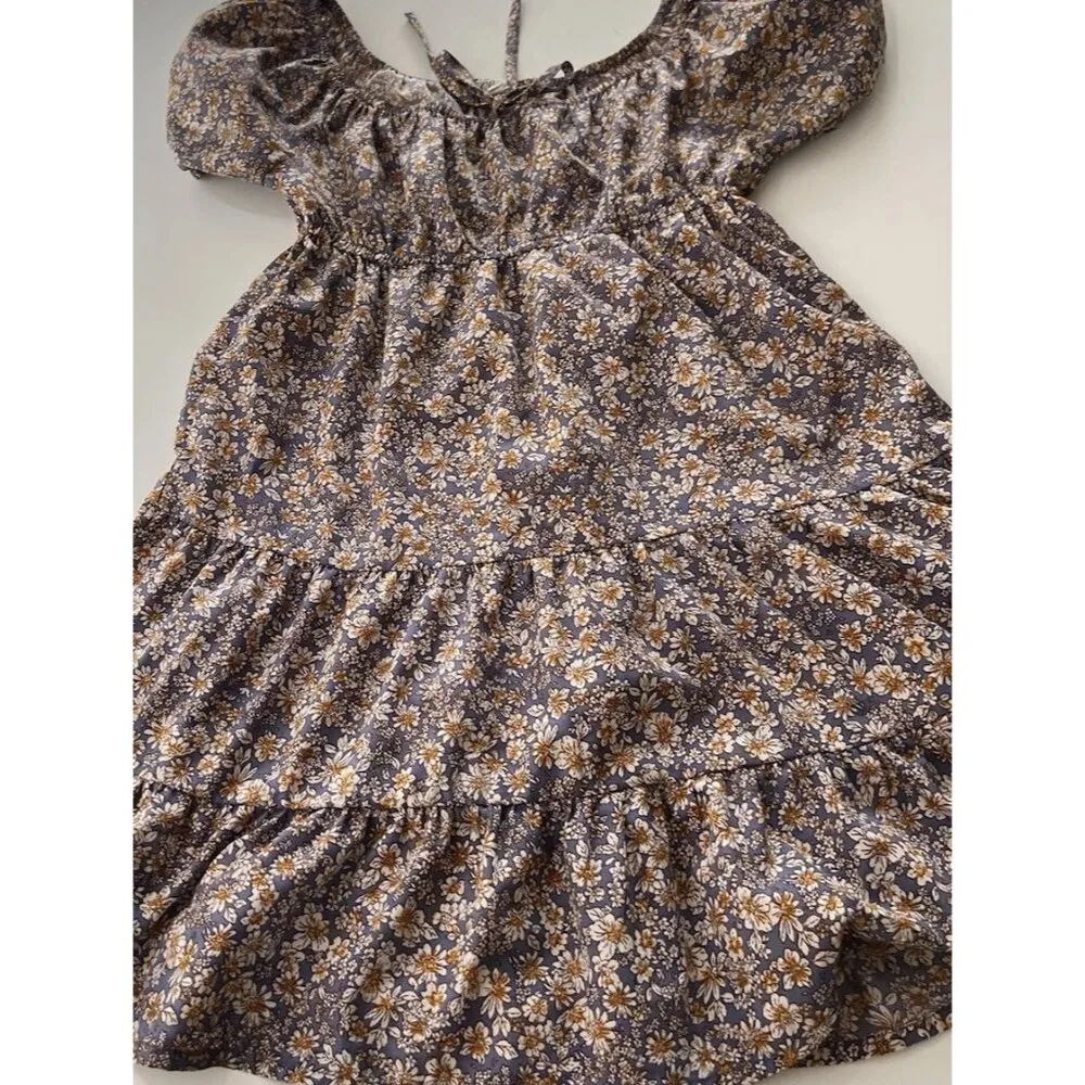 Vintage Blush cream dress with pink floral design women’s Sz M Spring Summer Y2K - Image 3