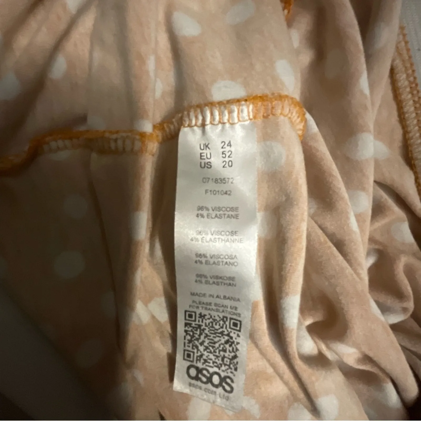 ASOS Orange Flared Ruffle Hem Polka Dot Pants  20 Twee Coconut Girl Dopamine - Image 10