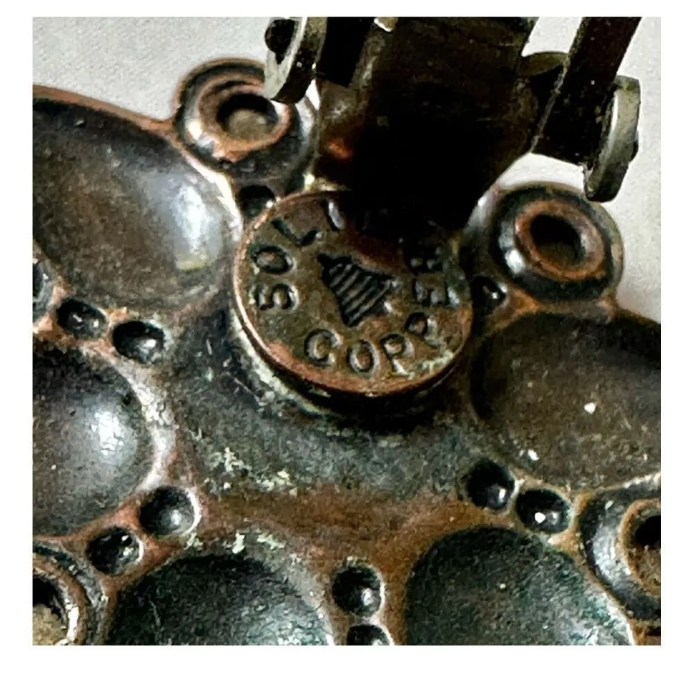 Bell Trading Post solid copper and turquoise clip on earrings - Image 5