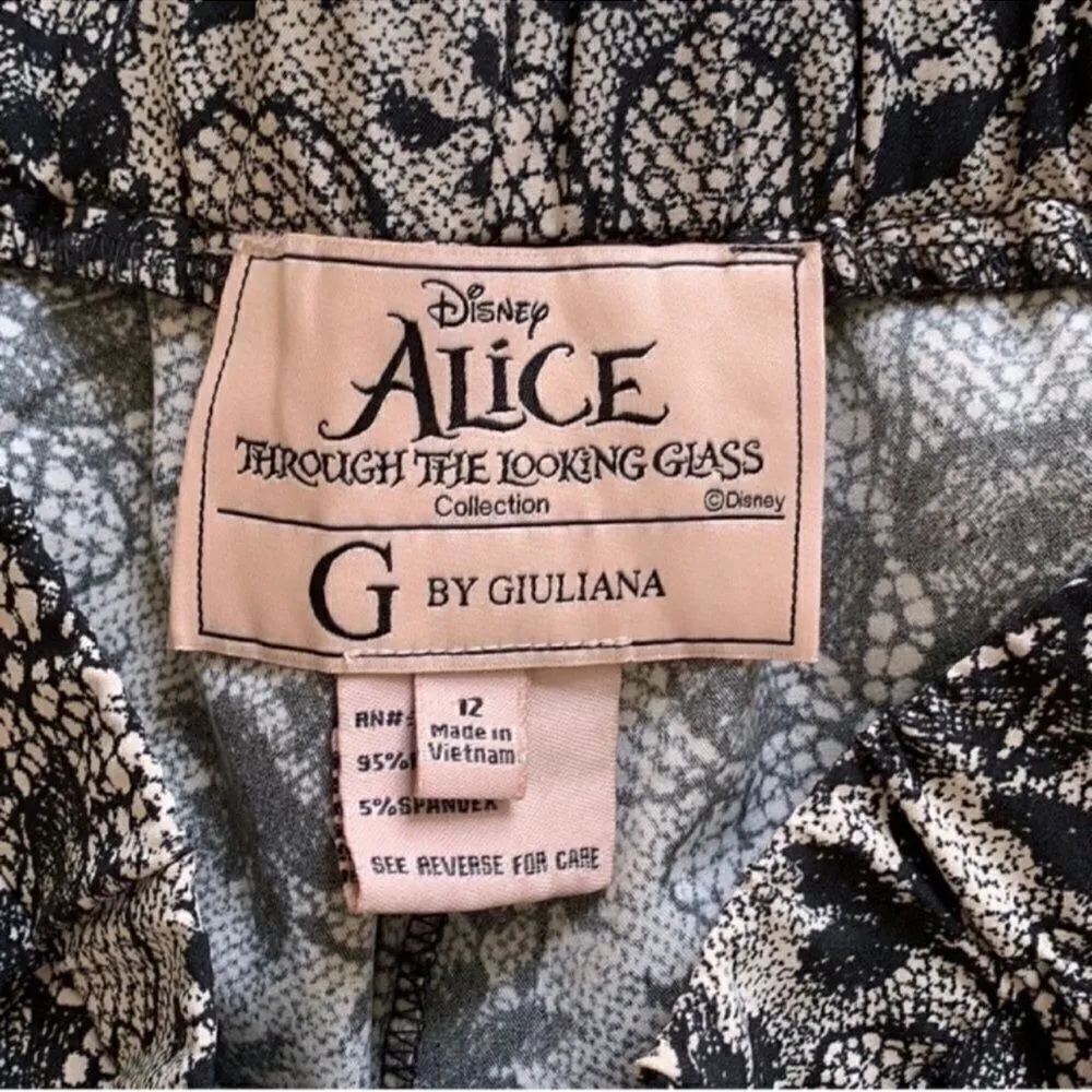 Disney Cream & Black Alice Dress Pants(Size 12) - Image 4
