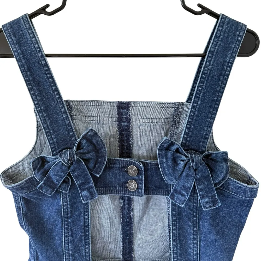 Madewell NEW Denim Apron Bow-Back Dress - Image 6