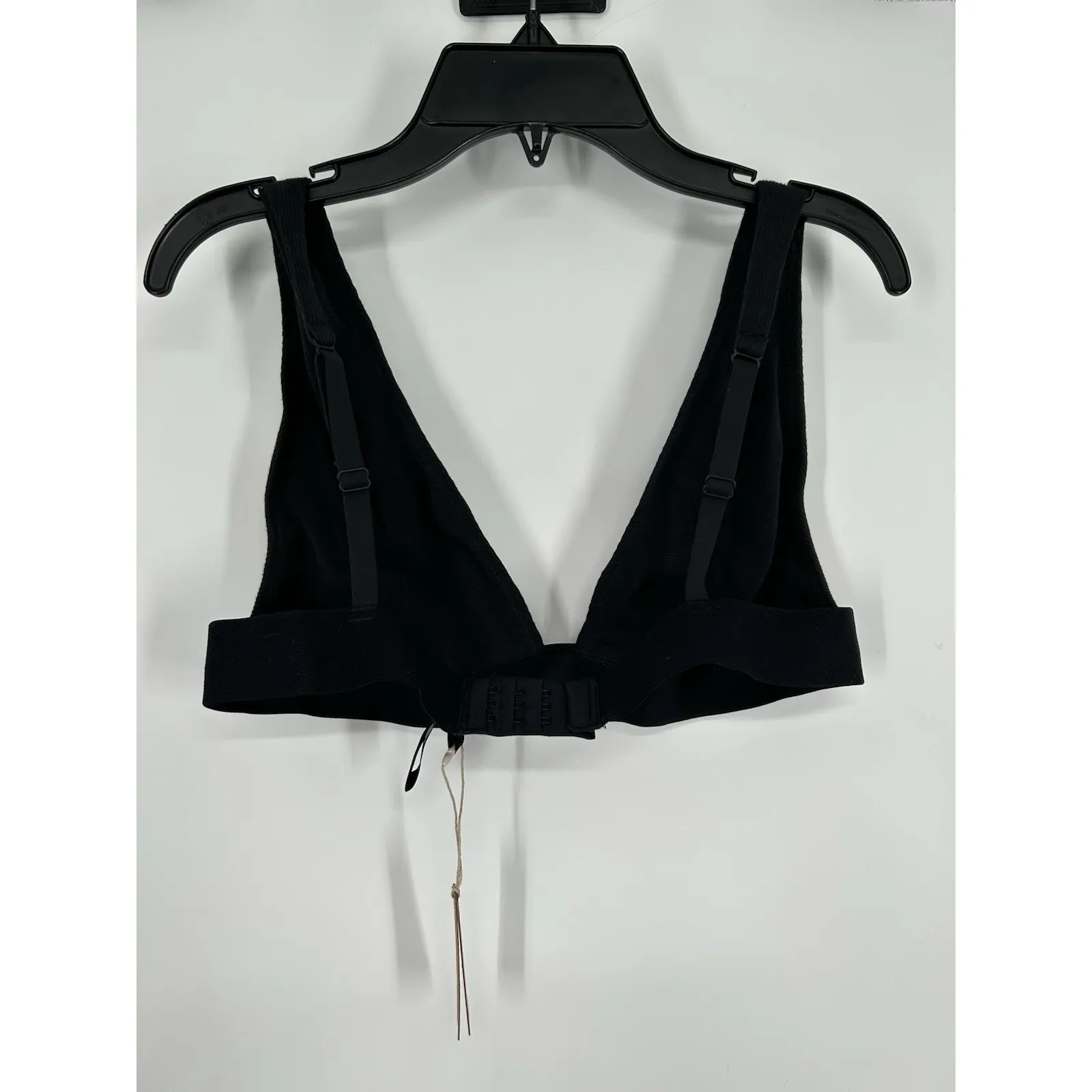 Skims Cotton Rib Plunge Bralette Ribbed Soot Black Kim Kardashian Size 2X 2XL - Image 2