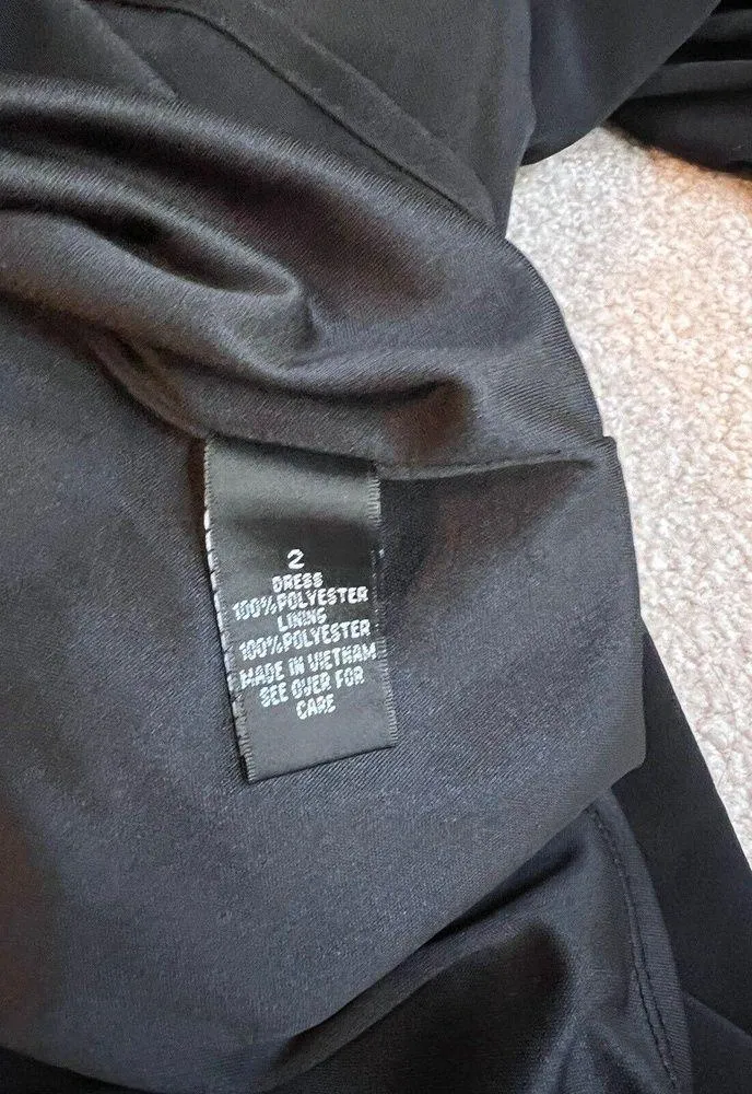 AB Studio Womens Black Shortsleeve Dress Size 2 Soft Fabric #1 - Image 10