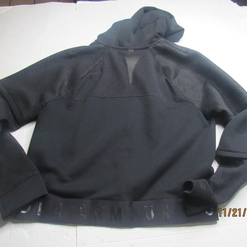 Under Armour Unstoppable move light Black Hoodie Jacket womens S loose full zip - Image 7