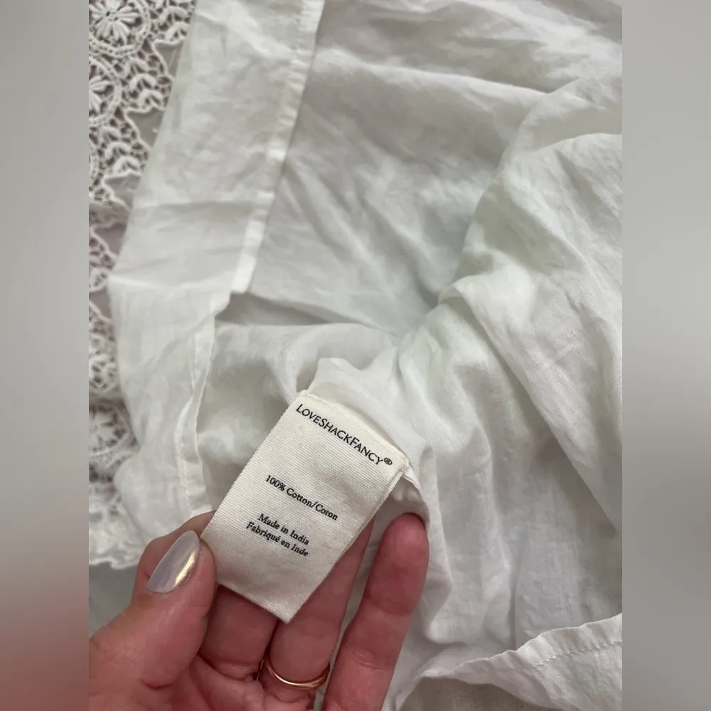 LoveShackFancy KESIA Embroidered Lace Halter Floral Midi Dress - Size P … - Image 10