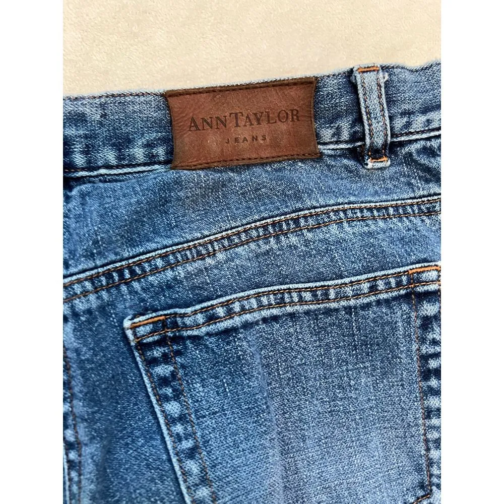 Ann Taylor Jeans Straight Leg High Rise Denim Jeans Slim 10A - Image 5