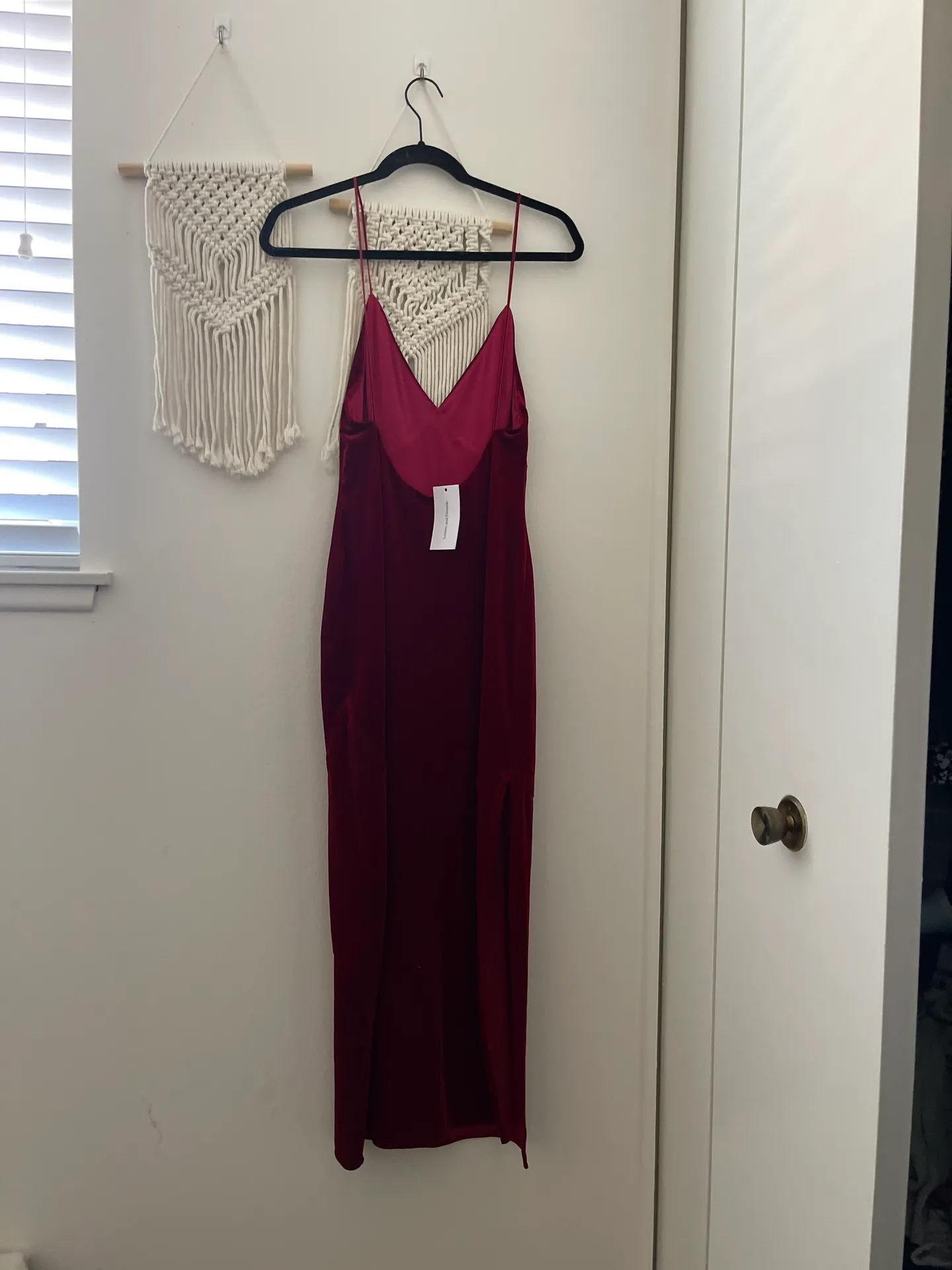 Lovers + Friends Rebel Slip Midi Dress in Ruby Red - Image 4