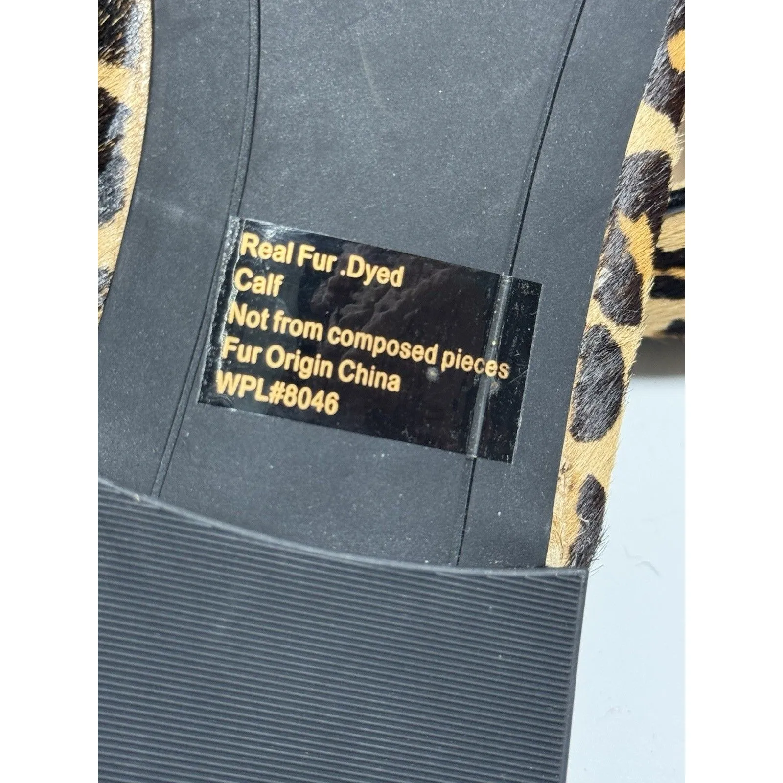 INC Women's Leopard Floral Embroidered Flats Real Calf Hair Mules Shoes 10.5 - Image 11