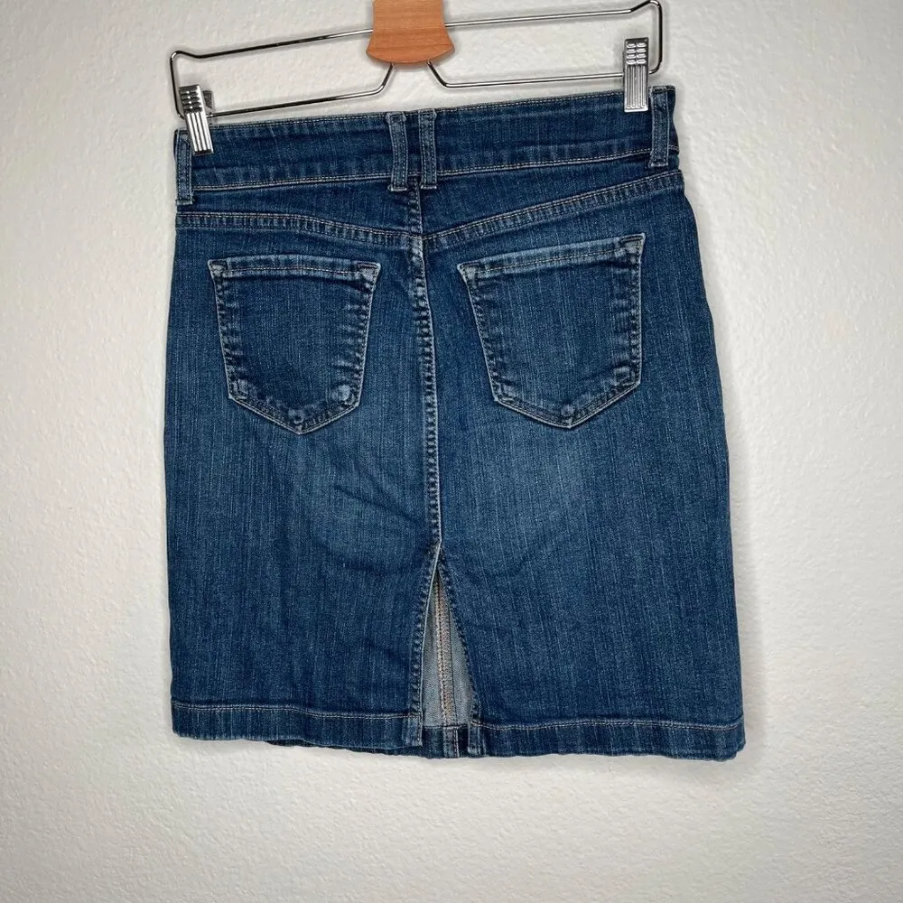 Old Navy Womens Blue Denim y2k Above Knee Short Jean Skirt Size 2 - Image 9