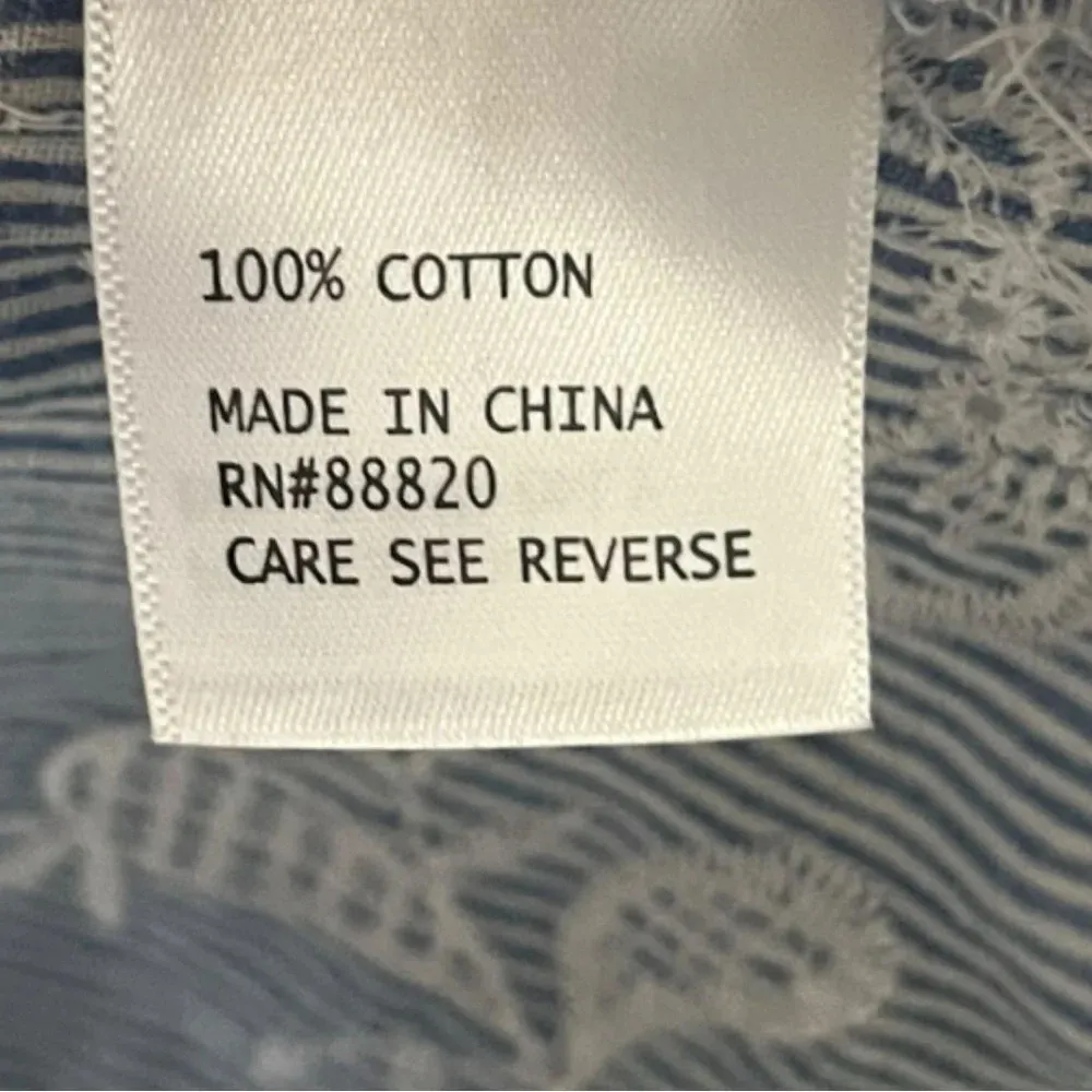 SAINT TROPEZ WEST Lightweight Striped Tank Top With Embroidery Large | EUC - Image 5