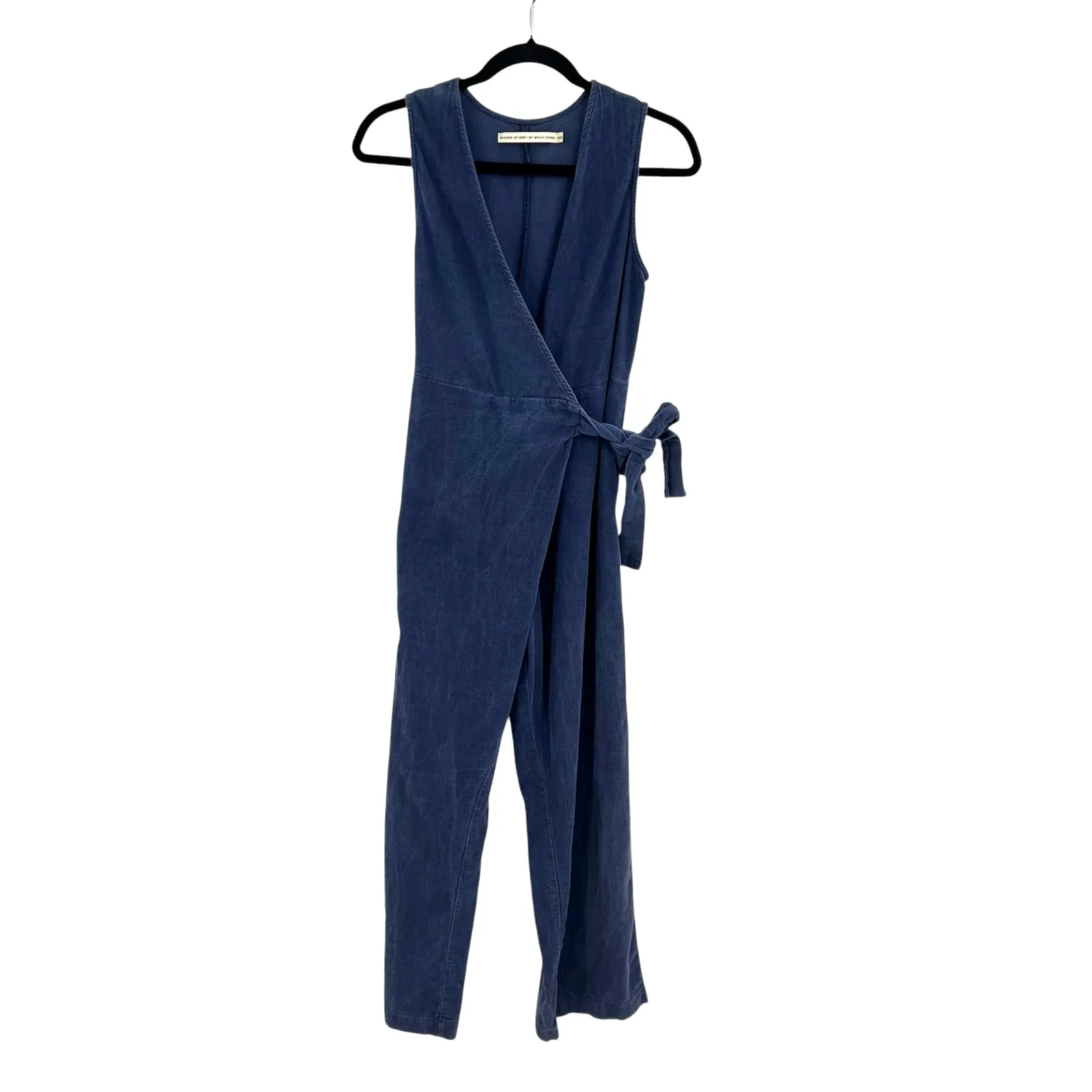 Shades of‎ Grey by Micah Cohen Wrap Origami Jumpsuit Corduroy Blue Size XXS - Image 2