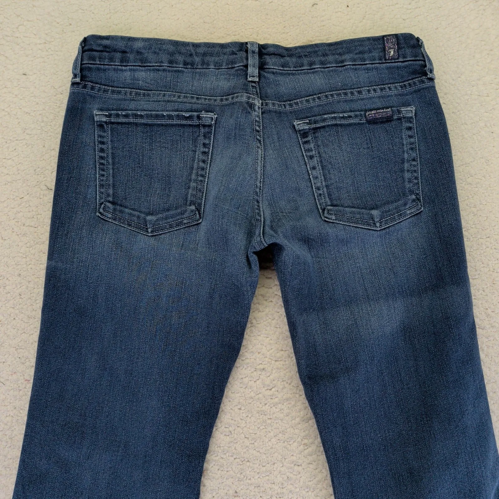7 For All Mankind Lexie A Pocket Petite Bootcut Jeans Dark Wash Size 30 - Image 7