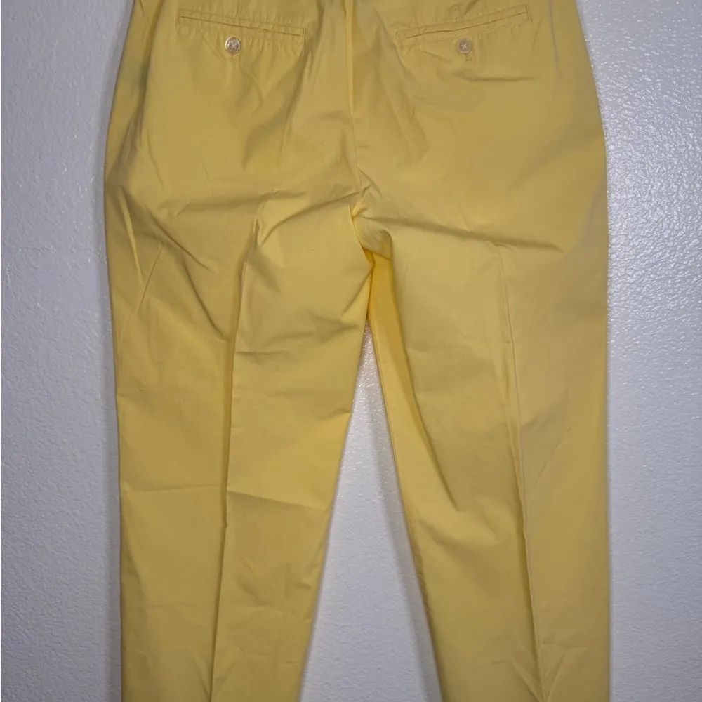POLO RALPH LAUREN Women Yellow Stretch Straight Fit Washed Pants size 8. - Image 3