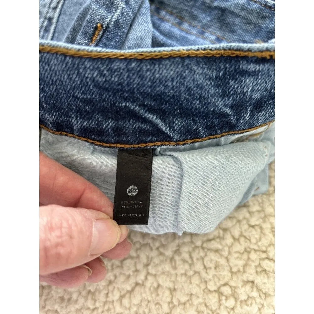 AQUA High Rise Slim Leg THE STELLA in Dakota Blue Denim Jeans Size 27 - Image 9