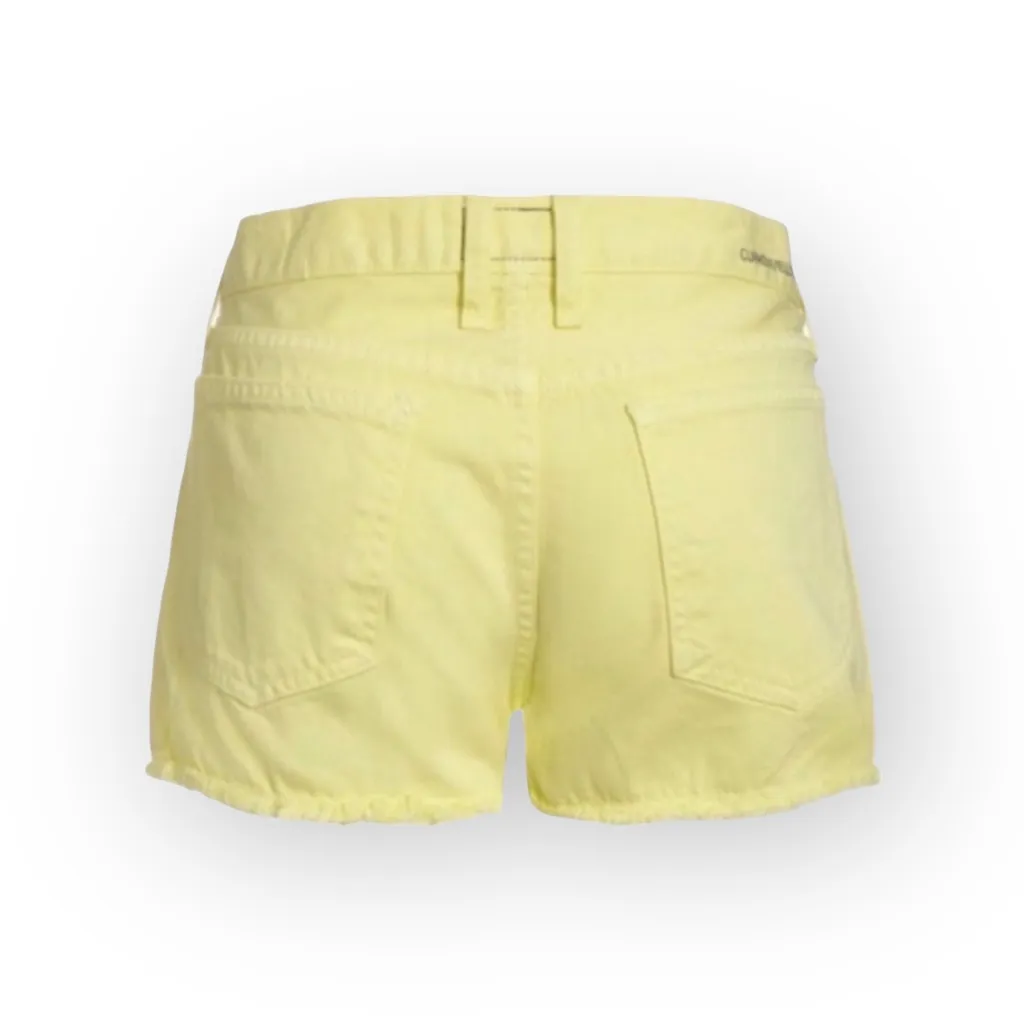 new Current/Elliott ✰ The Boyfriend Short ✰ Cut Off Colored Denim ✰ Neon Yellow - Image 6