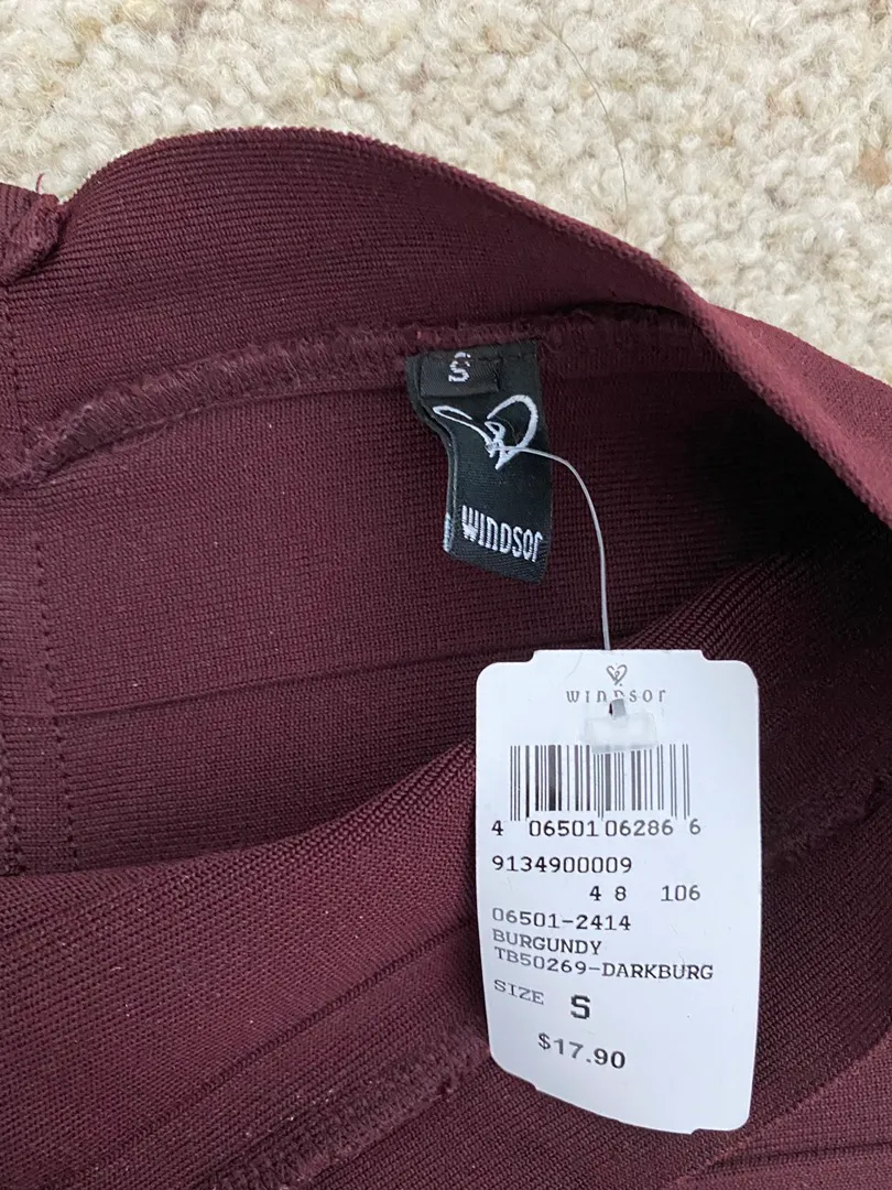 burgundy bodycon skirt - Image 5
