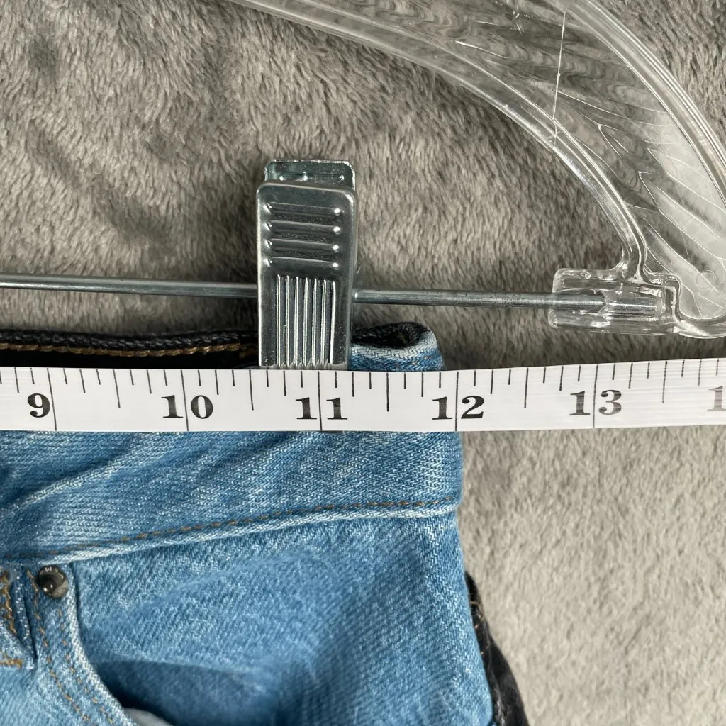 PacSun 90’s Boyfriend Jeans Women’s Size 24 Two-Tone Split Black Blue Denim Y2K - Image 7