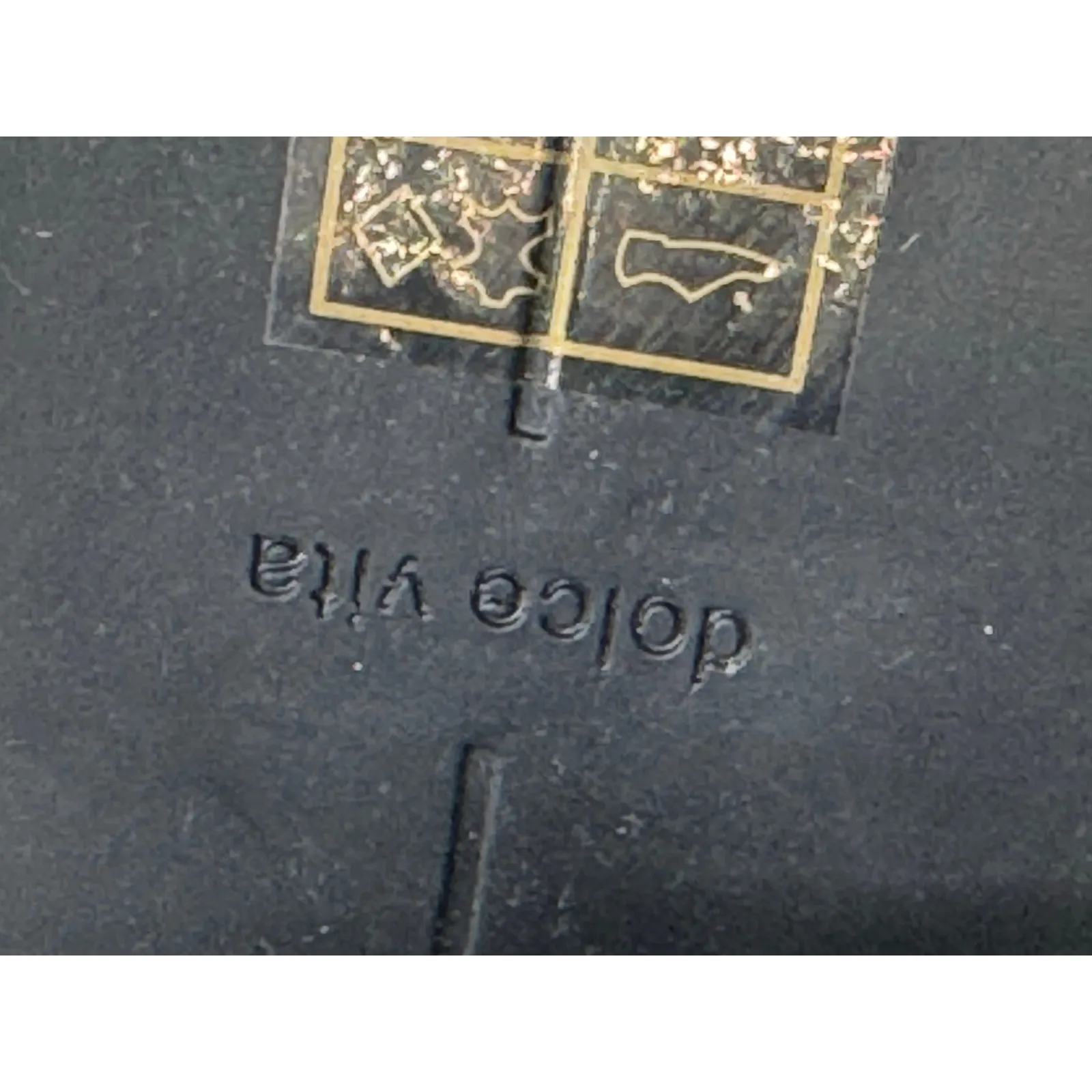 Dolce Vita Booties Post Faux Shearling Trim Suede Navy Blue Block Heel Size 8.5 Black - Image 5