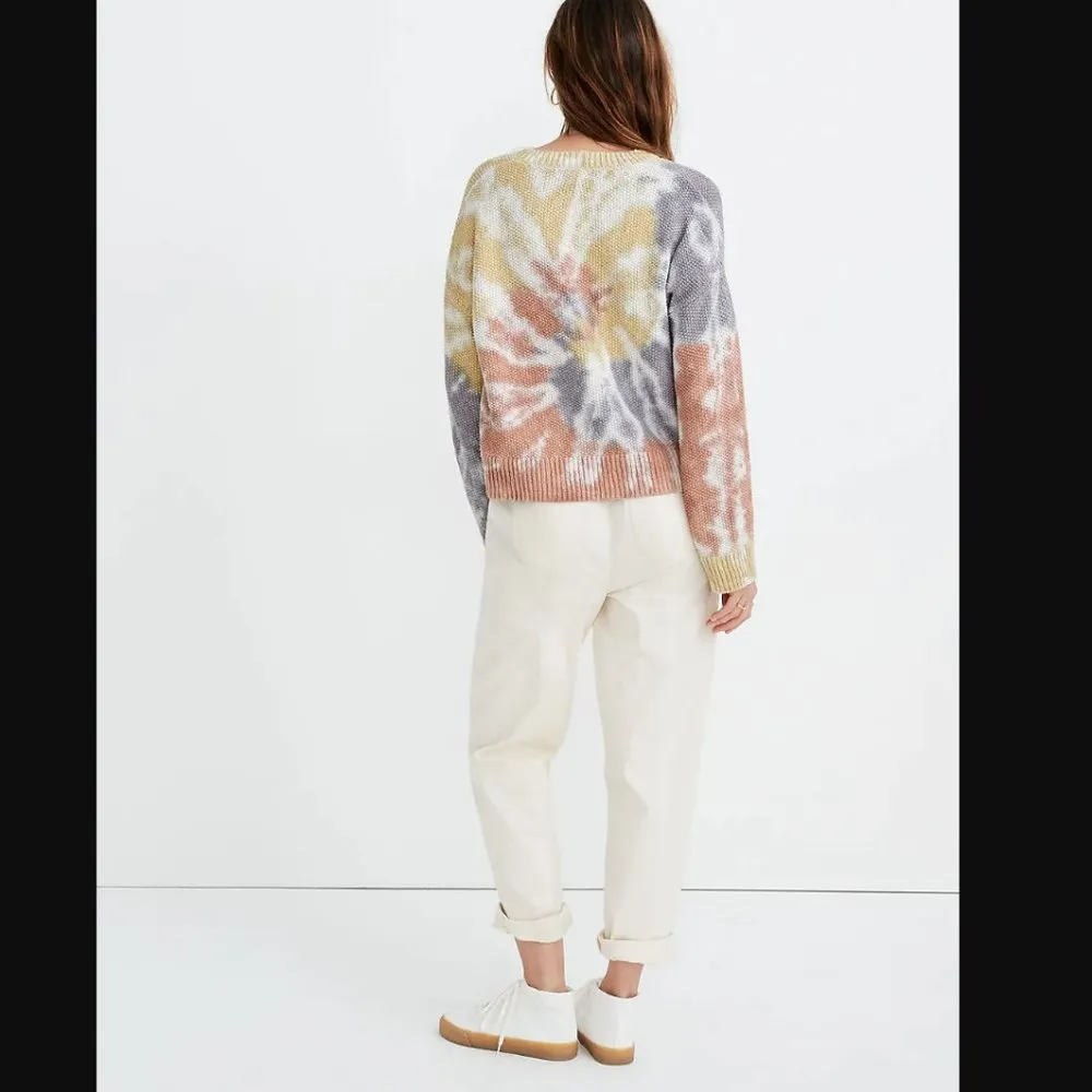 Colorful Tie Dye Westford Pullover Sweater S - Image 2