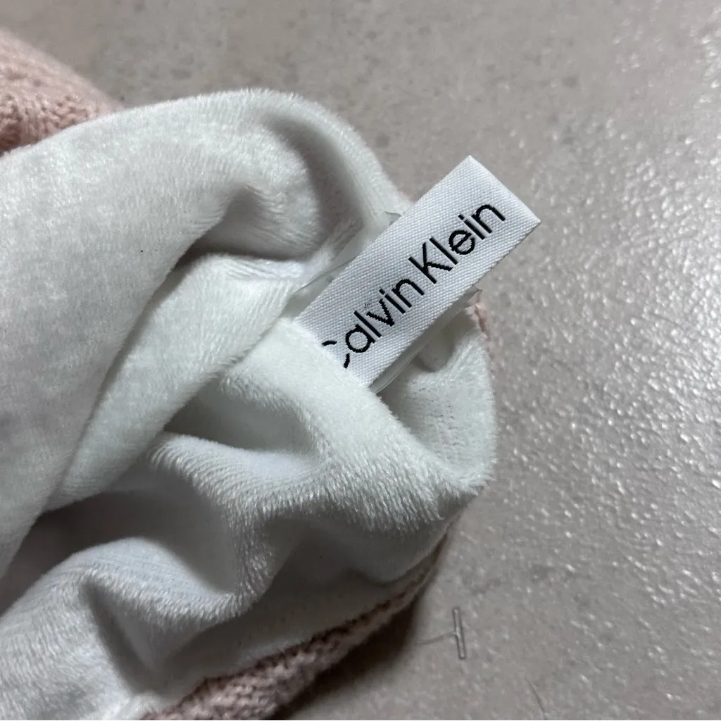 Calvin Klein Pink Blush Pom-Pom Beanie - Image 3