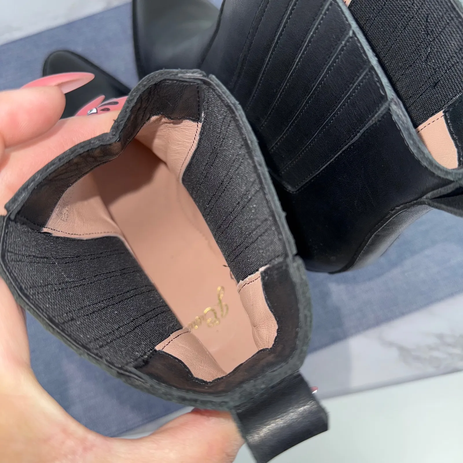 J.Crew Black Leather Chelsea Western Pointed Toe Ankle Boots 9 Classic AC329 - Image 8