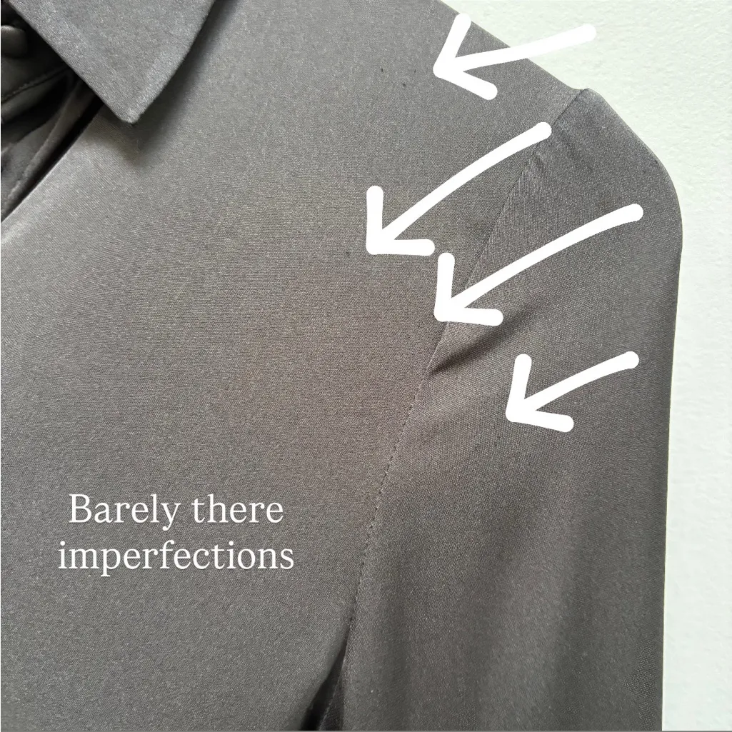 Alice + Olivia Myrtle Trumpet Sleeve Black Silk Blouse XS - Image 12