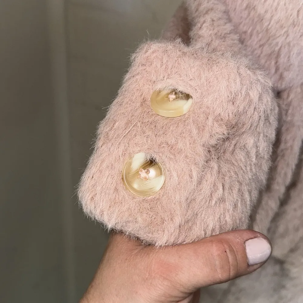 Free people coat cuff it faux fur pockets soft lined sash NEW small - Image 4