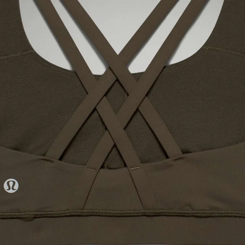 Lululemon Energy Bra Size 38D Cup Olive Green Gym Workout Running Exercise Lift - Image 6