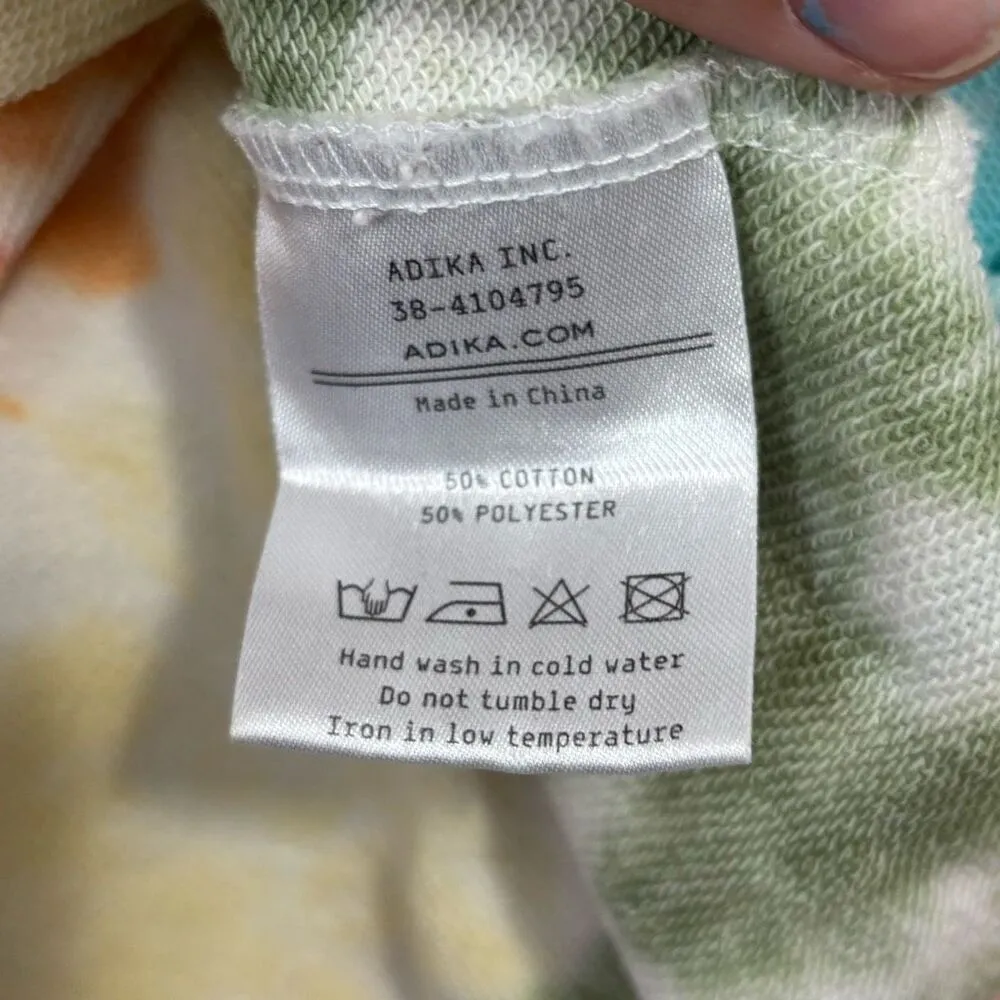 Adika Tie Dye Cropped Sweatshirt‎ Size Small - Image 3