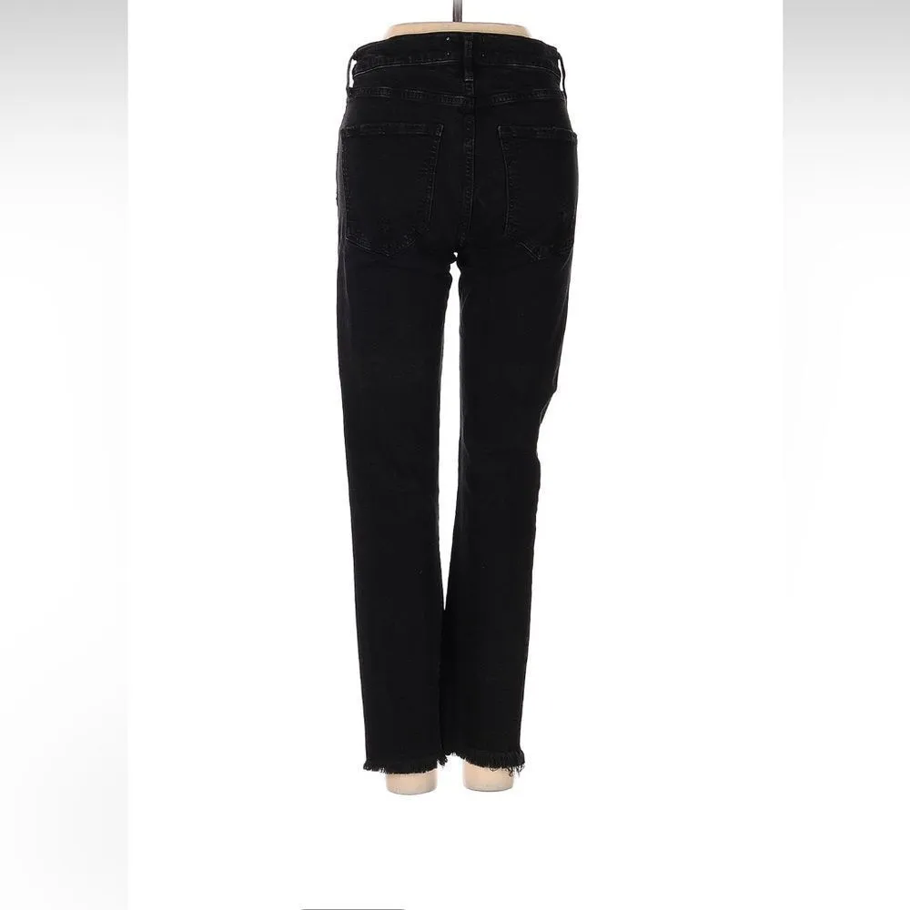 Agolde black distressed jeans raw hem 26 - Image 2