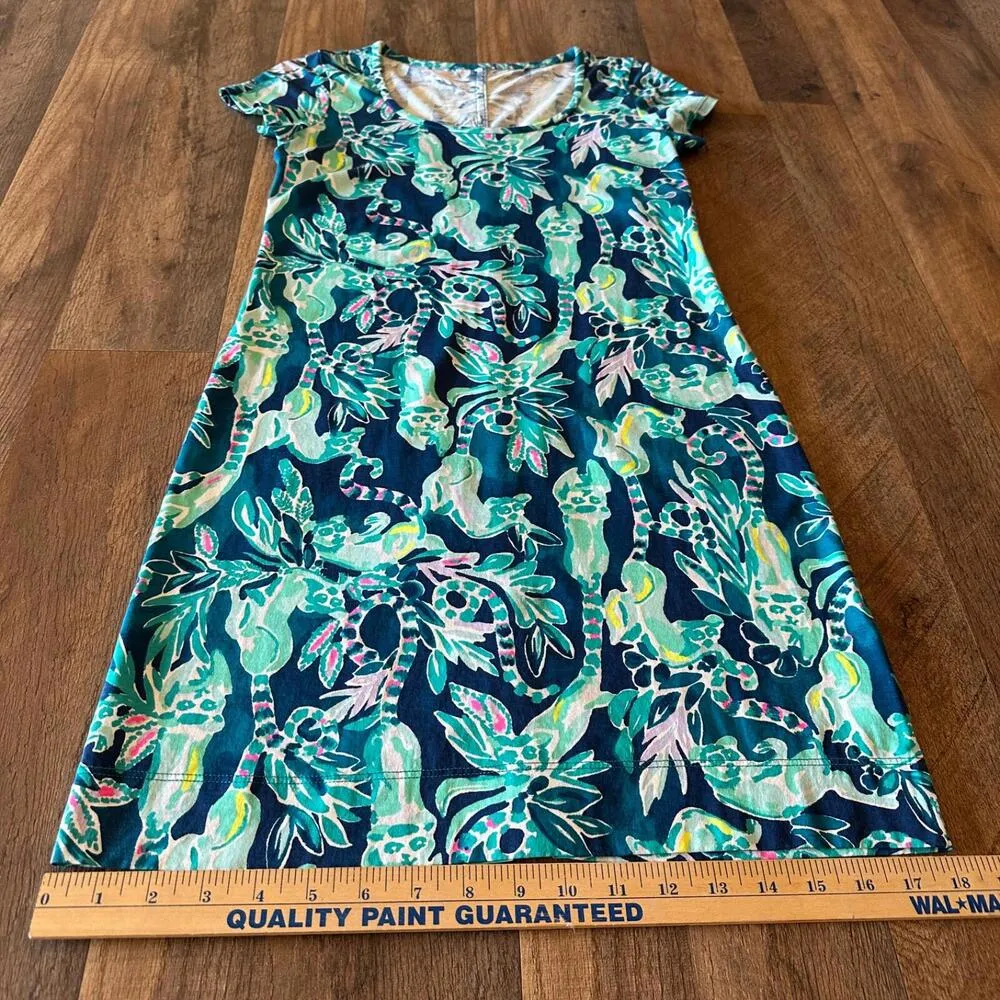 LILLY PULITZER Beacon T-Shirt Dress Tidal Wave Size XXS Resort Vacation Cotton - Image 6