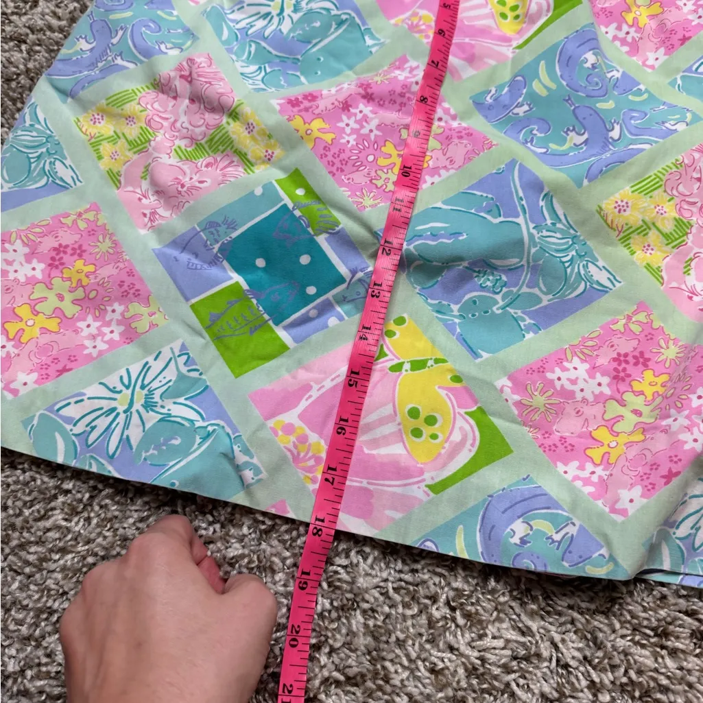 lilly pulitzer skirt ladies mini floral vintage Diamond Lobster Pink Size 10 - Image 6