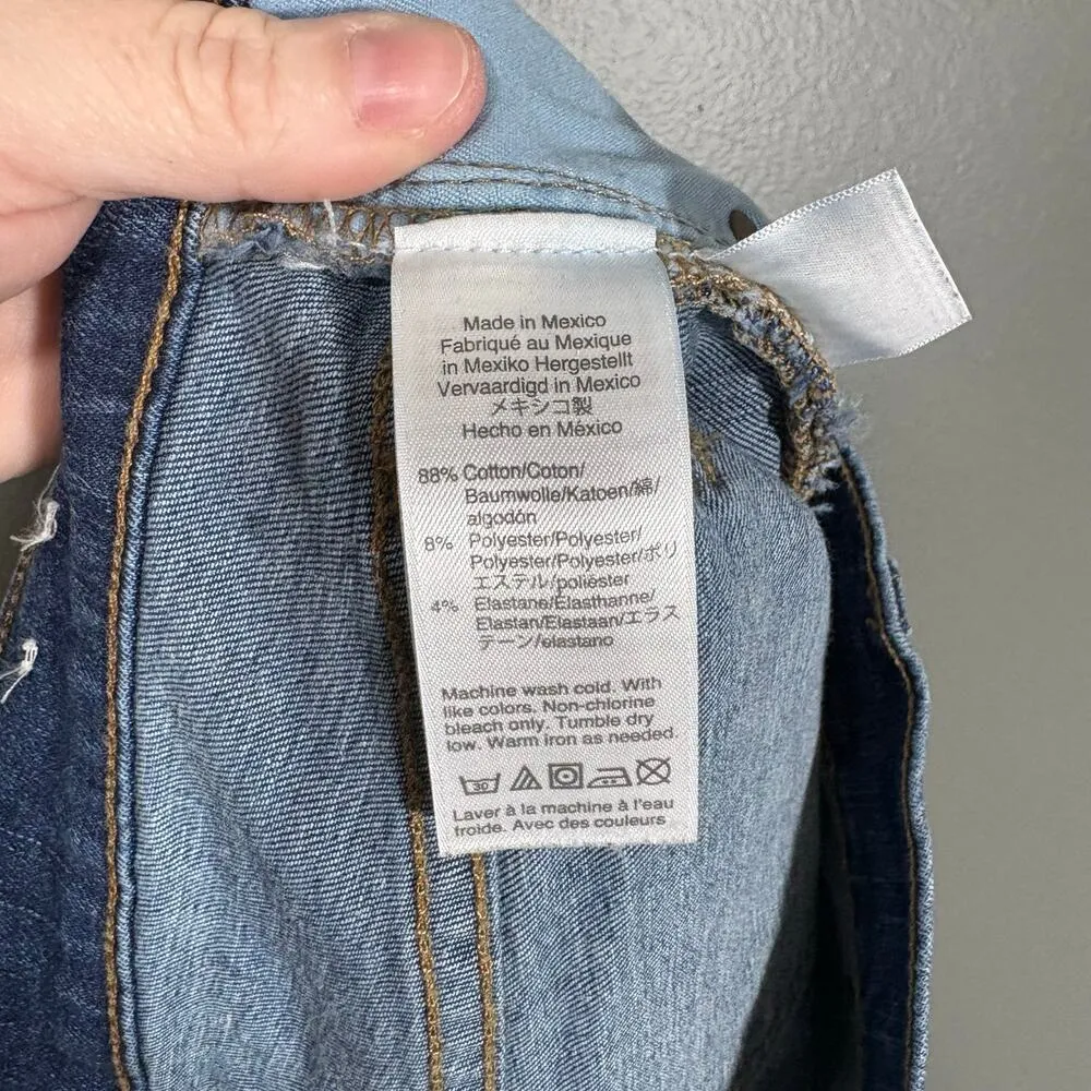 Madewell Women's Button Fly 9" High Rise Skinny Jeans - Size 28 - Distressed Hem - Image 6