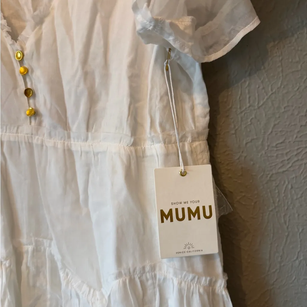 Show Me Your MuMu White Ruffle Mini Dress - Image 5