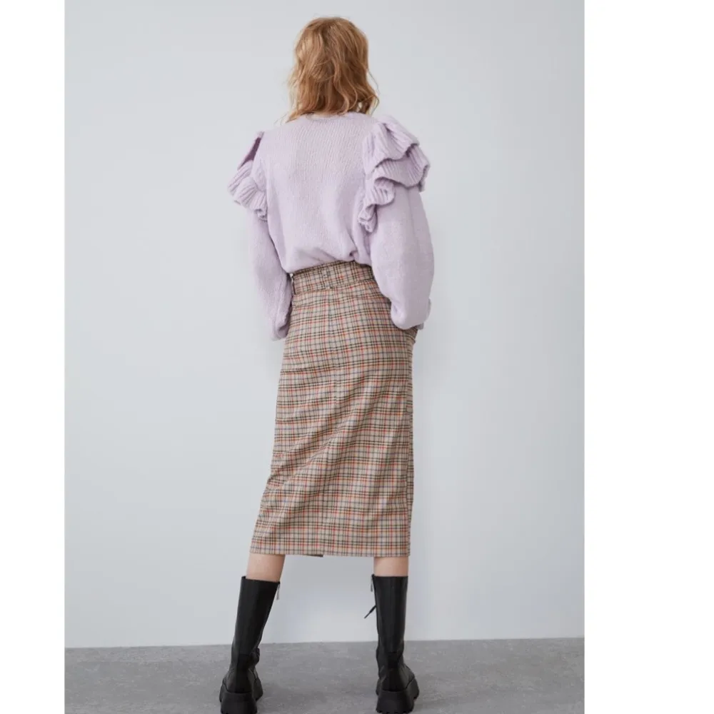 NWT Zara Belted Plaid Gingham High Waisted Skirt  Bloggers Fav - Image 5