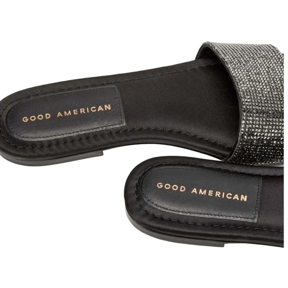 NIB! Good American Crystal Crush Shimmer Standout Slide Sandal - Size 7 - Image 4