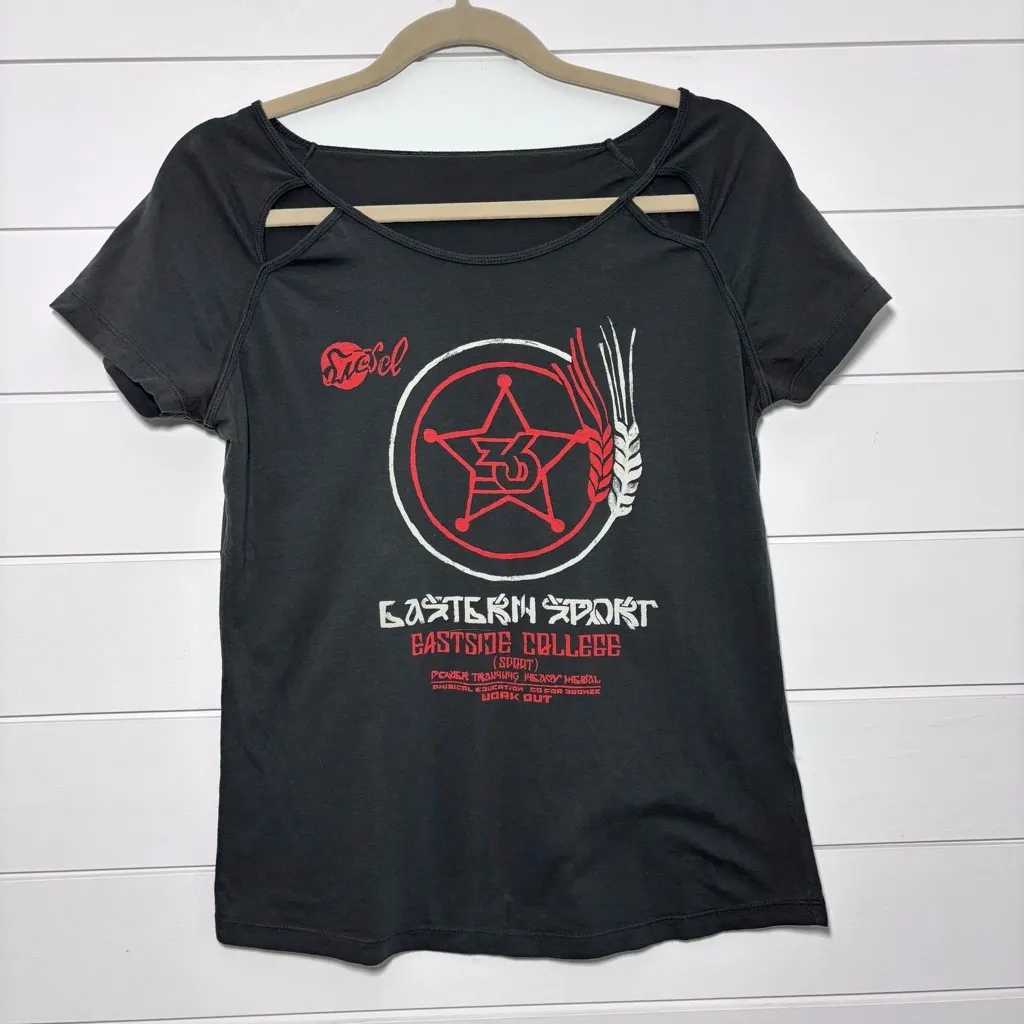 Diesel Vintage Original Top /‎ T-Shirt short sleeves Gray Size L - Image 5