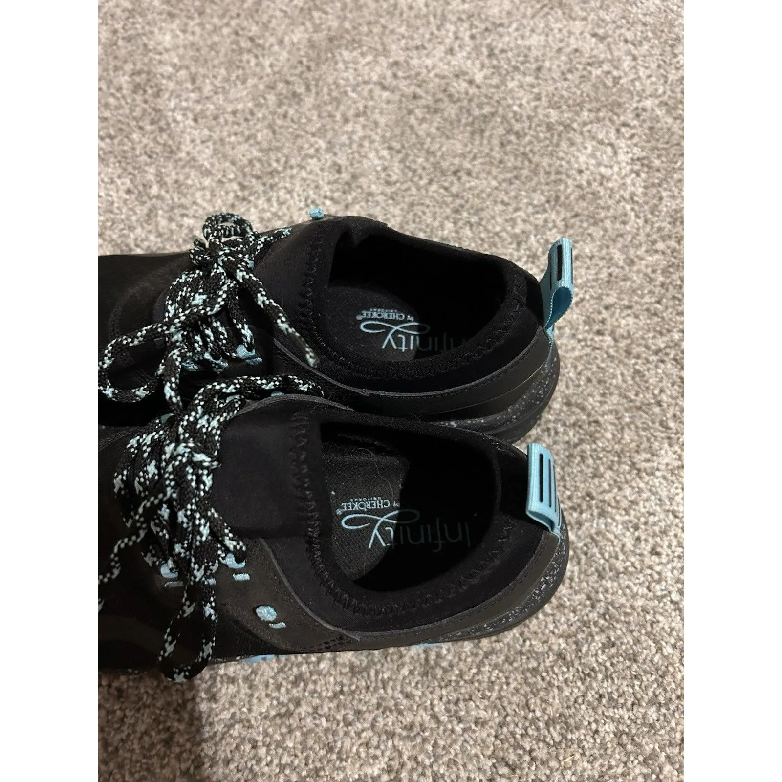 infinity by cherokee shoes Dart SPTA Size‎ 9.5 Black Blue - Image 4