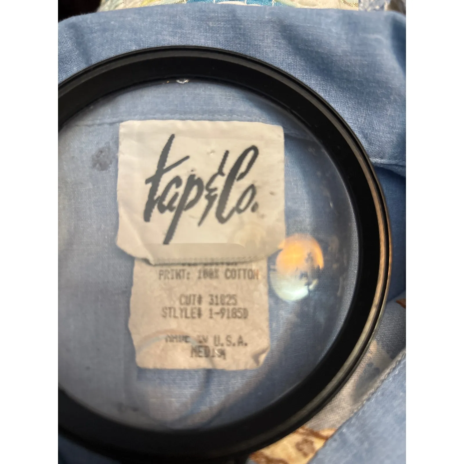 Vintage Tap & Co Western Cowboy Boot Shirt M Boots on the Ground Unisex Festival Blue Size M - Image 11