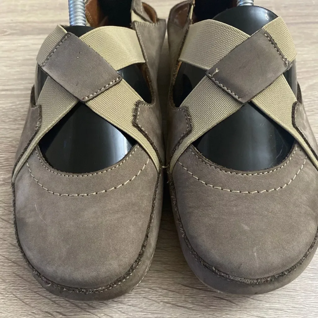 V Italia Gray Leather Shoes EU 39 Shock Absorbent Sole ~Comfort Size 8 - Image 3