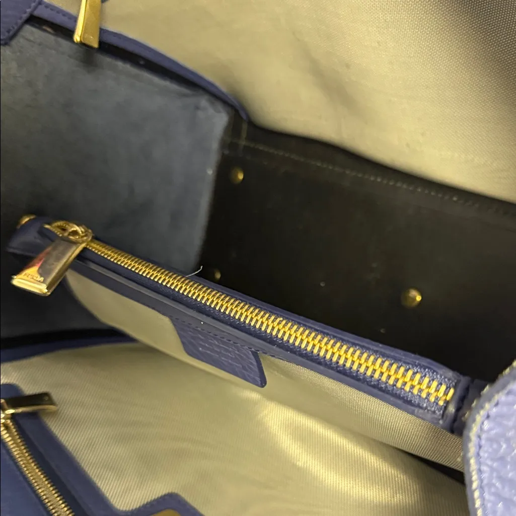 Furla Royal Blue Leather Satchel - Image 13