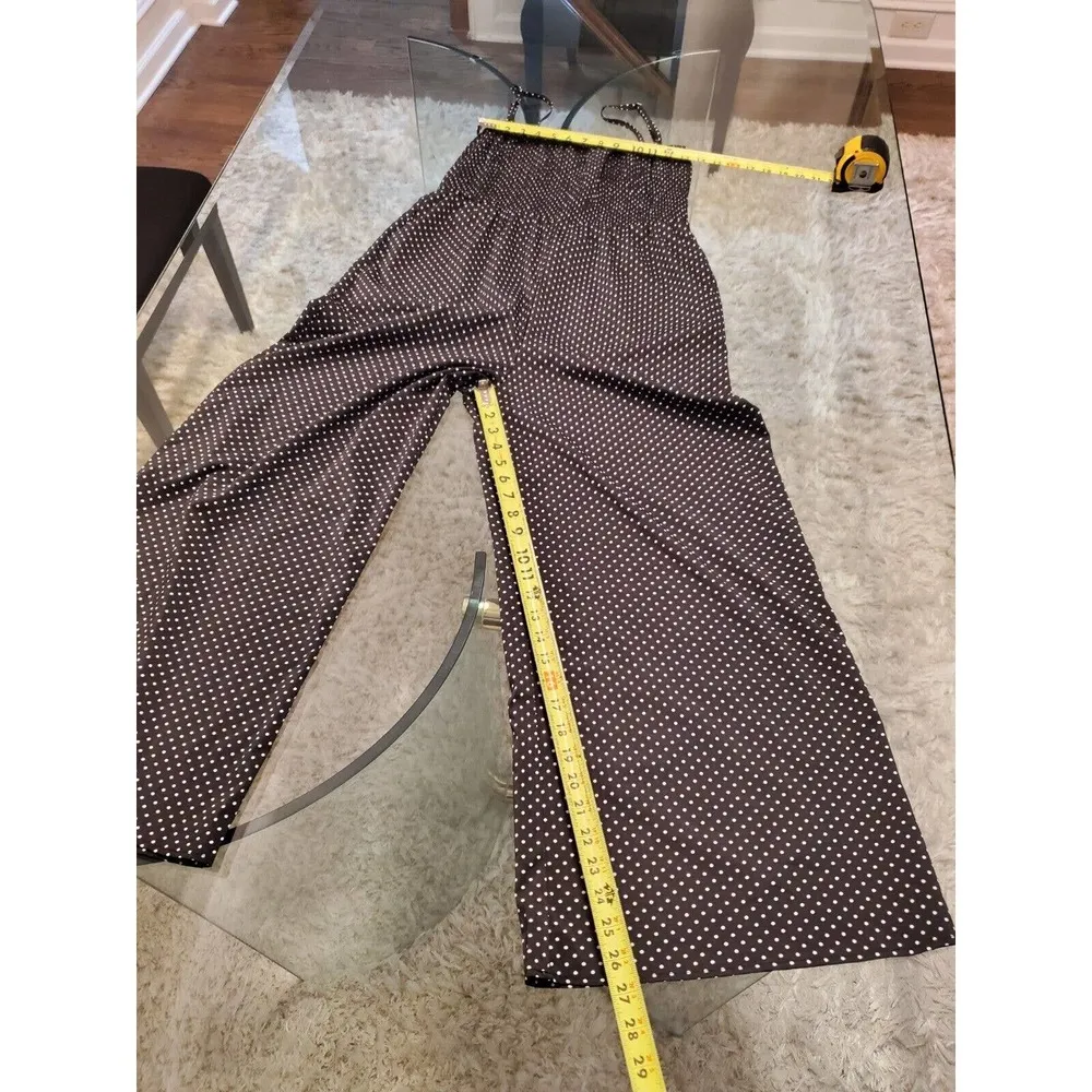 Lumiere Women Black Polka Dot Polyester Off The Shoulder 1 Piece Jumpsuit Size L - Image 12