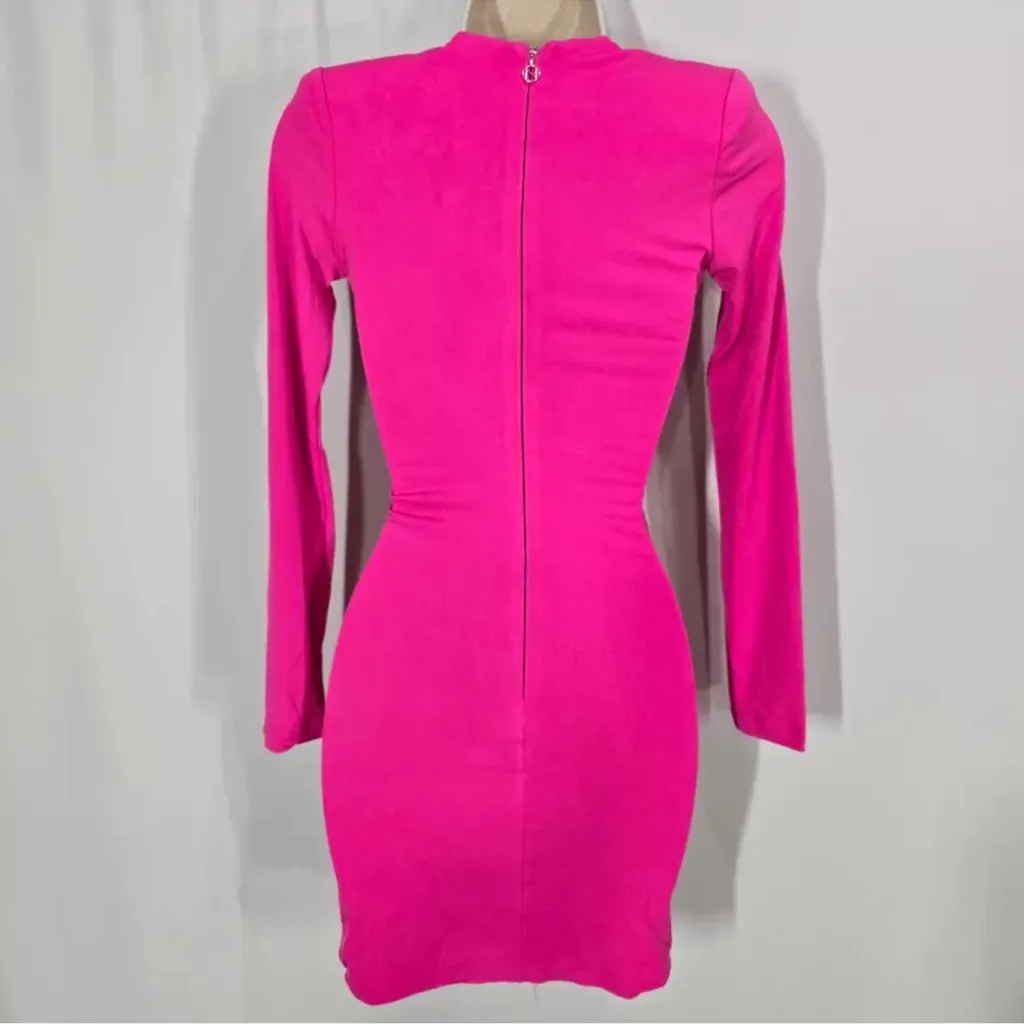 NOOKIE Plunge Pink Barbie Envy Mini Dress Australia Revolve Size Medium NWT - Image 10